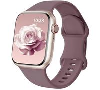 Patented Upgraded Silicone Strap Compatible with Apple Watch Straps 38mm 40mm 41mm 42mm 44mm 45mm 46mm 49mm Women Men,Soft Sport Bands for iWatch Series 11 10 9 8 7 6 5 4 3 2 1 SE Ultra,Smoke Purple