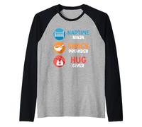 Paternity NAPTIME NINJA SNACK PROVIDER HUG GIVER Soon-t Raglan Baseball Tee
