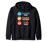 Paternity NAPTIME NINJA SNACK PROVIDER HUG GIVER Soon-t Zip Hoodie