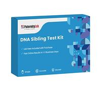 PaternityLab DNA Sibling Test - Lab Fees & Shipping Included - Results in 1-2 Days - at-Home Collection Kit for Full & Half Siblings