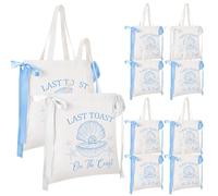 Paterr 8 Pack Last Toast on The Coast Tote Bags for Bachelorette party