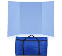 Paterr Trifold Poster Board with Storage Bag 72 x 36 Inch Foldable 3 Panel Presentation Hook and Loop Receptive Fabric Tabletop Science Fair Display Boards for Exhibition(Blue) (Paterr-boards-SGUY75)
