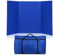 Paterr Trifold Poster Board with Storage Bag, Hook and Loop Fabric, Foldable 3 Panel Presentation Board for Science Fair and Exhibitions(Dark Blue,72 x 36 Inch)