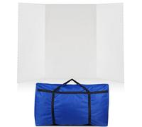 Paterr Trifold Poster Board with Storage Bag, Hook and Loop Fabric, Foldable 3 Panel Presentation Board for Science Fair and Exhibitions(White,72 x 36 Inch)