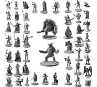Path Gaming 50 Unique Miniatures Fantasy Tabletop RPG Figures for Dungeons and Dragons, Pathfinder Roleplaying Games, Bulk Unpainted, Great for D&D