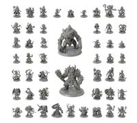 Path Gaming Anime Legends 50 Unique Anime-Inspired Miniatures, 28/32mm Unpainted Fantasy RPG Figures, Includes 2 Large Boss Models for Painting & Tabletop Games