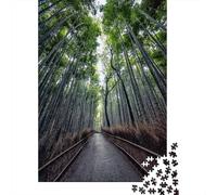 Path In The Bamboo 1000-Piece Puzzle for Adults, 38x26cm/1000pcs; White Card Pieces for Easy Sorting; to Finish in A Few Relaxed Sessions