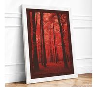 Path Into Darkness Scandinavian Framed Wall Art Print A3 (42×29.7cm) White, Wall Decor for Living Room, Bedroom, Office & Home, Ready to Hang, Art Gift