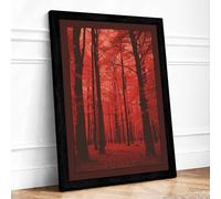 Path Into Darkness Scandinavian Framed Wall Art Print A4 (29.7×21cm) Black, Wall Decor for Living Room, Bedroom, Office & Home, Ready to Hang, Art Gift