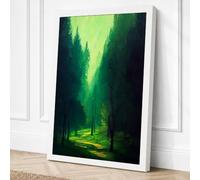 Path Into Light Scandinavian Canvas Wall Art Print 24x16 Inch | Ready to Hang, Gallery Wrapped, Fade-Resistant Inks, Securely Packaged, UK Made