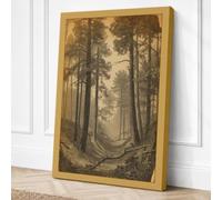 Path Into the Mist Canvas Wall Art Print 18x12 Inch (46 x 30 cm)