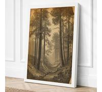 Path Into the Mist Canvas Wall Art Print 24x16 Inch | White
