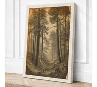 Path Into the Mist Canvas Wall Art Print 30x20 Inch | Cream
