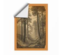 Path Into the Mist Scandinavian Unframed Wall Art Print A4 (29.7×21cm), Wall Decor for Living Room, Bedroom, Office & Home, Art Gift