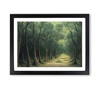 Path Of The Forest Framed Print | A3 Black Framed Wall Art | Ready to Hang | Modern Landscape Picture | Living Room Bedroom Lounge Office