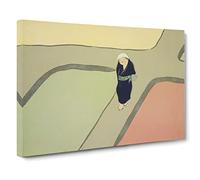 Path Through The Fields By Kamisaka Sekka Asian Painting Canvas Print | Gallery Wrapped 30mm Frame Wall Art | 20x14 inches | Ready to Hang | Asian Landscape Picture | Living Room Bedroom Lounge Office