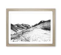 Path Through The Lake District Painting Modern Art Framed Wall Art Print, Ready to Hang Picture for Living Room Bedroom Home Office Décor, Oak A4 (34 x 25 cm)