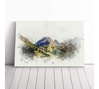 Path Through the Mountains in Abstract | Canvas Wall Art Print | Framed & Ready to Hang Picture | Modern Home Decor for Living Room, Bedroom, Kitchen or Office | 30x20 Inches