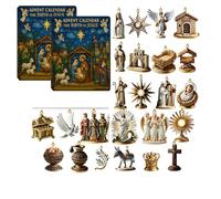 Path To Bethlehem Advent Calendars 2025, 24 Days Christmas Countdown Calendar, Nativity Advent Calendars, Spiritual Holiday Decor Gift for Families, Kids & Church Communities (2PC)