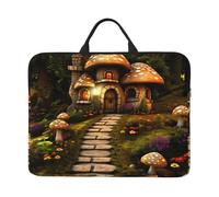 Path to Mushroom House Pattern Laptop Sleeve Case 14 in Suitable for Notebook Computer Tablet Traveling Carrying Simple Case