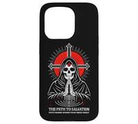 Path To Salvation Dark Gothic Christian Skeleton Reaper Case for iPhone 15 Pro