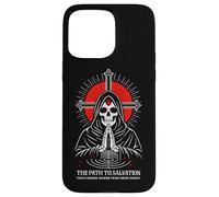 Path To Salvation Dark Gothic Christian Skeleton Reaper Case for iPhone 15 Pro Max