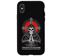 Path To Salvation Dark Gothic Christian Skeleton Reaper Case for iPhone X/XS