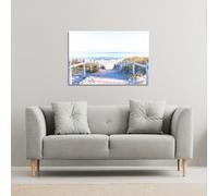 Path to the beach at baltic sea (Canvas Print) / 127 x 101 x 4cm Benjamin Tate Design Natural One Size