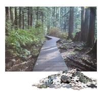 Path to The Forest Canada Puzzles 500 Pieces Wooden Puzzles Puzzle Jigsaws for Adults for Adults& Teens Age 12 Years Up 500pcs (52x38cm)
