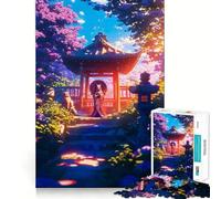Path to The Kitsune Hard Jigsaw Puzzle for Adults 1000 Pieces Solid Logic Toy Simple Fun Precision Cut (38x26cm)