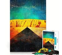 Path to The Sacred Rock Jigsaw 1000 Pieces for Adults Cognitive Toy Bonding Time Pattern Assembly Santa Wish Item (50x75cm)