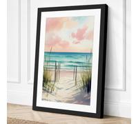 Path to the Sea Coastal Canvas Wall Art Print 24x16 Inch (61 x 41 cm)