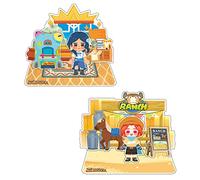 Pathea My Time at Sandrock Action Figure Stand, Anime Figures Acrylic Stand with Multi Scene, Ornaments Cardboard Cutout Collection Model Toy Desk Decor Party Supplies for Fans 4.7″x3″x2.4″(Option3)