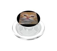 "Pathetic" Cute Funny Orange Cat Kitten Blurry Meme PopSockets PopGrip for MagSafe