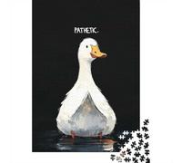 PATHETIC Duck Jigsaw Puzzle for Adults 1000 Pieces, Animal Theme Gift, Family Weekend Challenge, 52x38cm/1000pcs