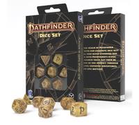 Pathfinder Azlant Gold & Black 7-Die RPG Dice Set by Q-Workshop