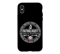 Pathologist Emblem Badge Making The Invisible Visible Logo Case for iPhone X/XS