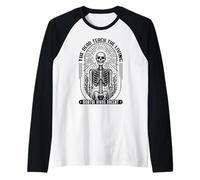 Pathology Forensics Latin Skeleton Art Raglan Baseball Tee