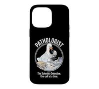 Pathology Goose Scientist Detective Looking Into Microscope Case for iPhone 14 Pro Max