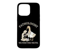 Pathology Goose Scientist Detective Looking Into Microscope Case for iPhone 15 Pro Max