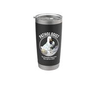 Pathology Goose Scientist Detective Looking Into Microscope Stainless Steel Insulated Tumbler