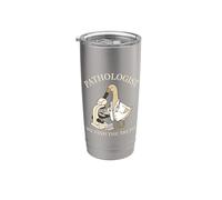 Pathology Goose Scientist Detective Looking Into Microscope Stainless Steel Insulated Tumbler