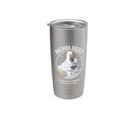 Pathology Goose Scientist Detective Looking Into Microscope Stainless Steel Insulated Tumbler