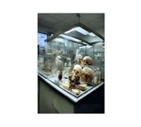 Pathology Laboratory Skull Specimen Canvas Poster Wall Art Decor Print Picture Paintings for Living Room Bedroom Decoration 20x30inch(50x75cm)