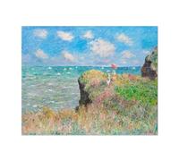 Pathos Studio CLAUDE MONET - Cliff Walk at Pourville (Giclée Art Print) 5" x 7"
