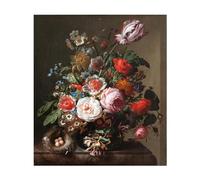 Pathos Studio Rachel RUYSCH - Flowers in A Vase with A Bird's Nest (Giclée Art Print) 11.7" x 16.5" [A3]