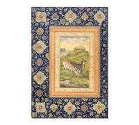 Pathos Studio Two Deer (Traditional Persian Miniature Art) (Giclée Art Print) 8.3" x 11.7" [A4]