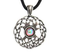 Paths of the Spirit Celtic Harmony Sexuality Amulet, Pewter Pendant with Enamel Gem, Includes Cord