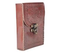 Paths of the Spirit Embossed Leather Tarot Deck Pouch with Brass Latch, 3.5 x 5.5 inches - Triple Moon Design