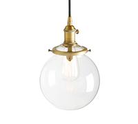 PathsOn Industrial Modern Vintage Edison Hanging Light Fitting Pendant Ceiling Lights Lamp Fixture Chandelier with Clear Globe Glass Light Shade for Loft Bar Kitchen Bedroom (Antique)